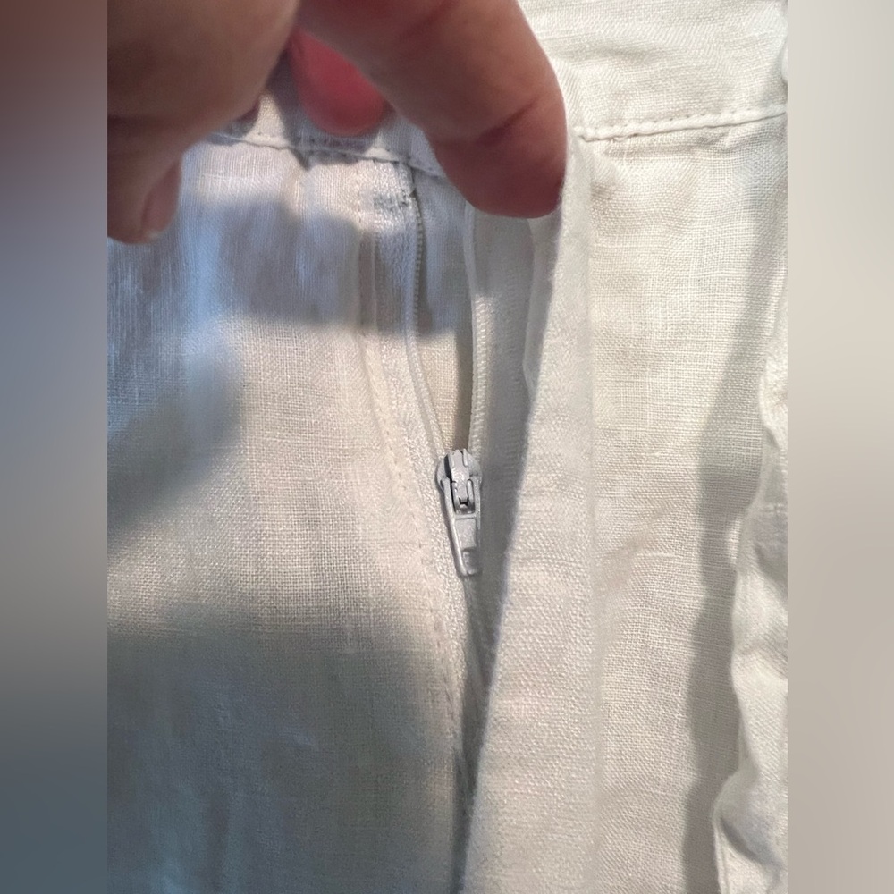 Bohio size M 💯 white linen. Pants with front patch pockets and back flap pockets - Picture 6 of 8